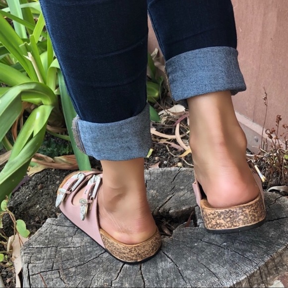 LAST1♥️Western Double Strap Dusty Rose Sandals - Picture 3 of 5